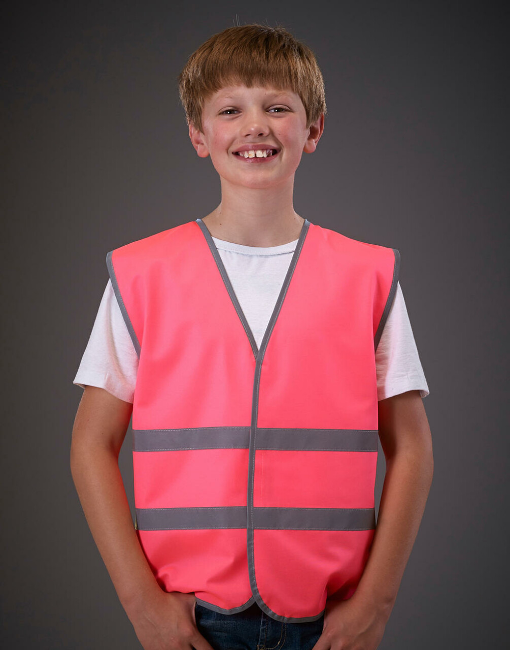Kids Fluo Reflective Border Waistcoat