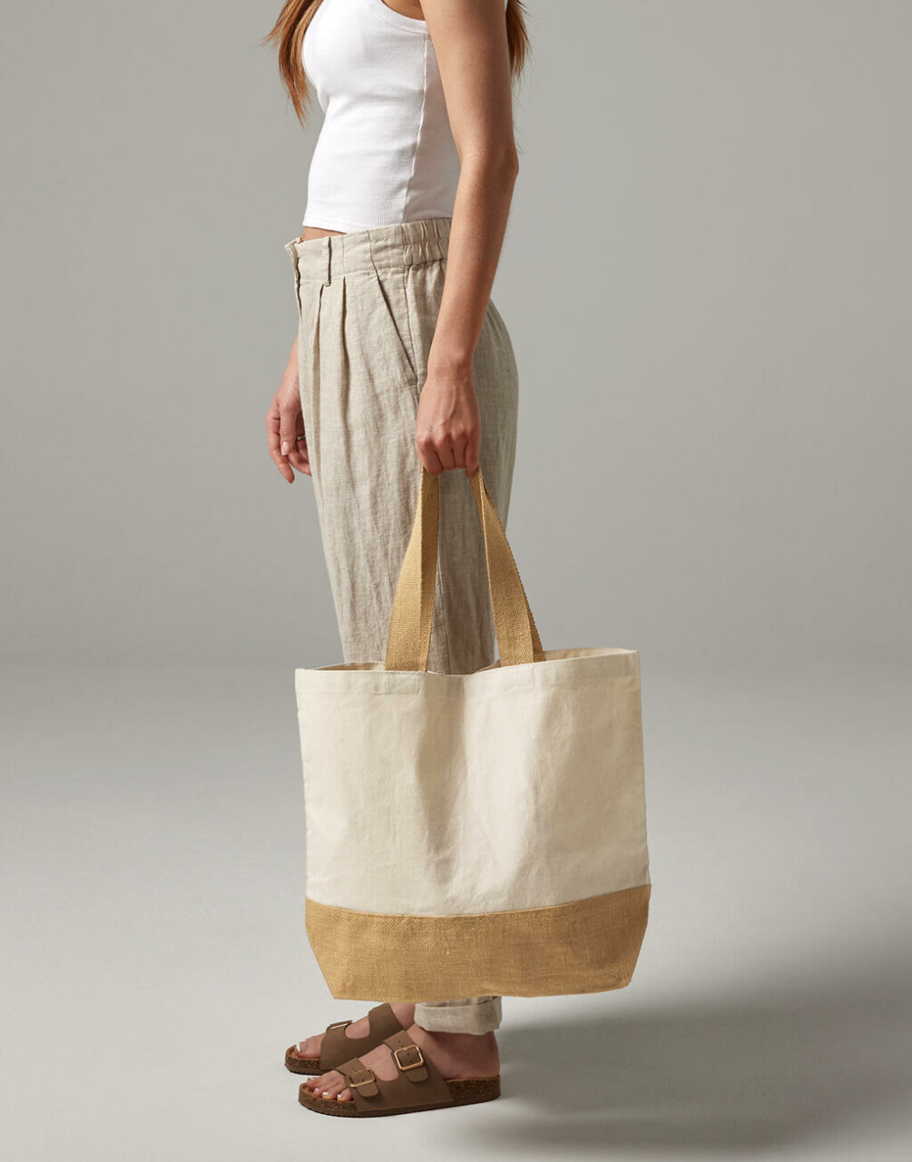 Jute Base Canvas Tote