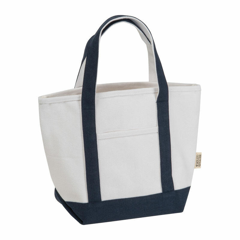 Kisméretű újrahasznosított pamut táska, 730 g/m²