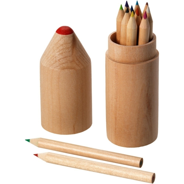 Fa színesceruza készlet, 12 db