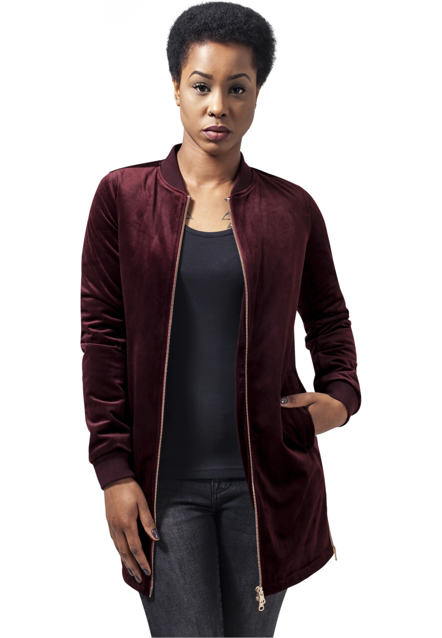 Ladies Long Velvet Jacket