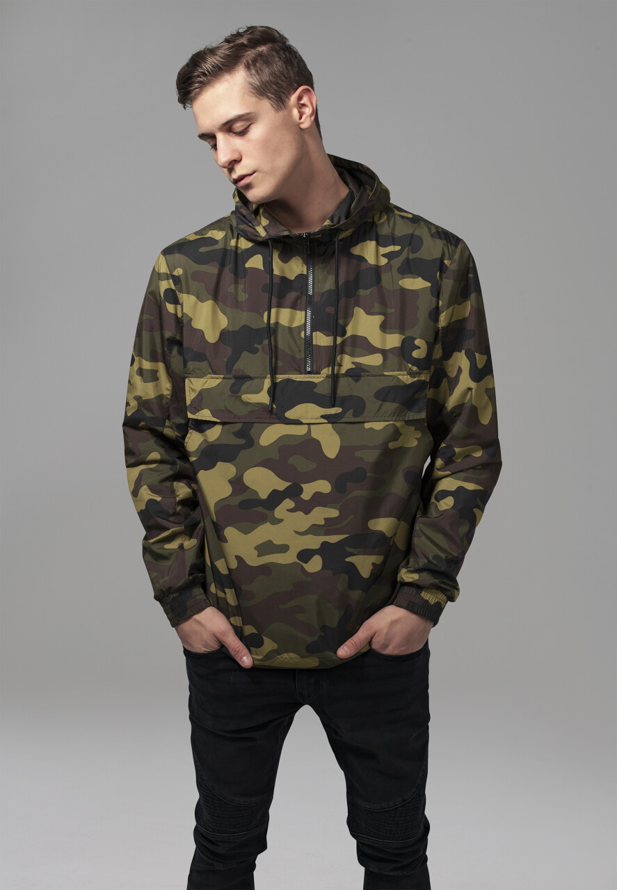 Camo Pull Over Windbreaker
