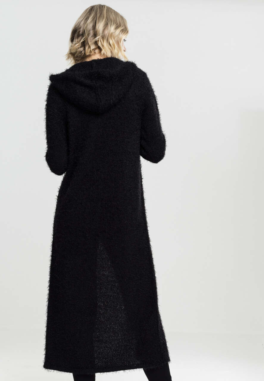 Ladies Hooded Feather Cardigan