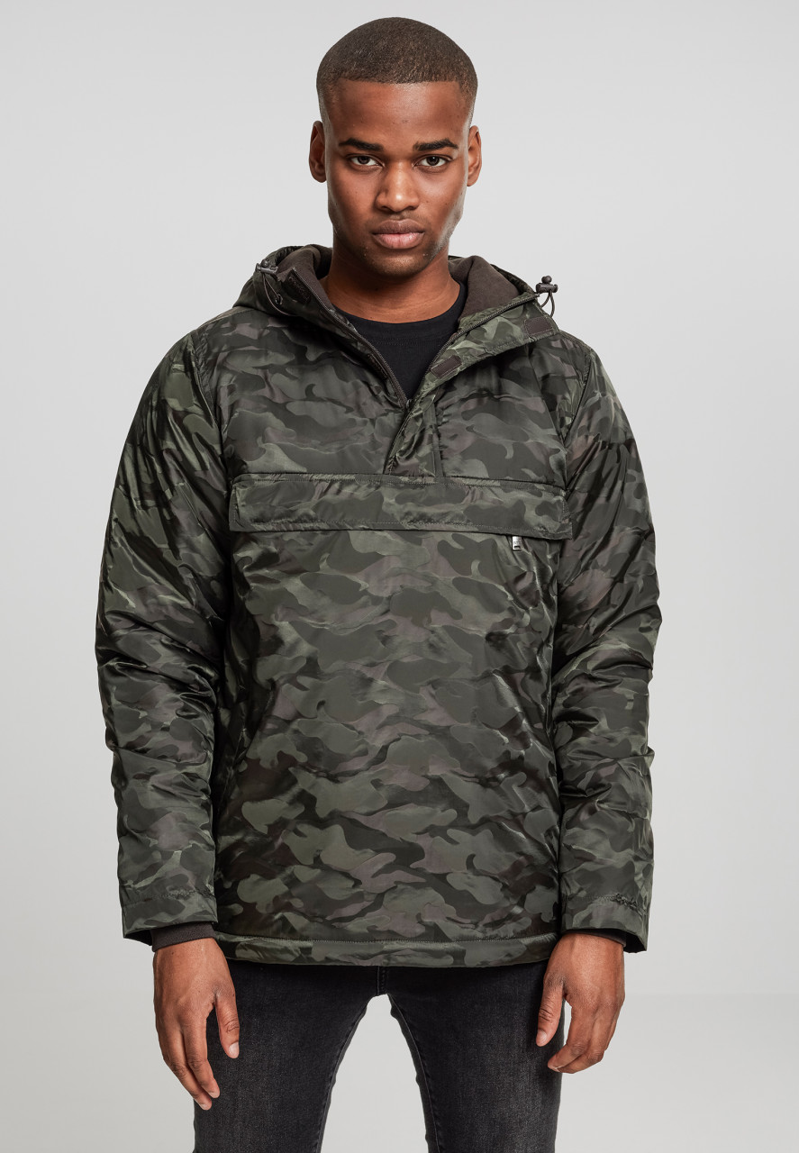 Padded Camo Pull Over Jacket