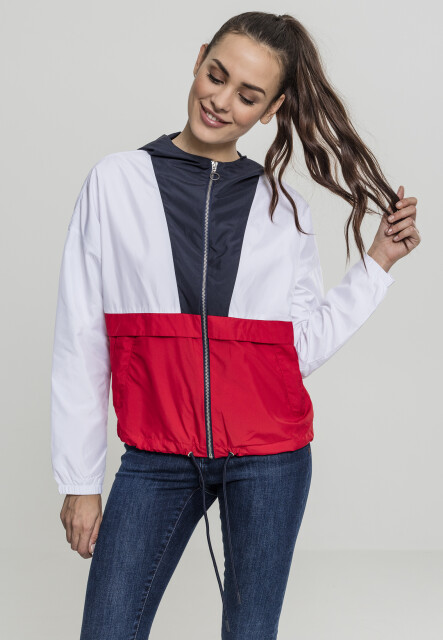 Ladies 3-Tone Oversize Windbreaker