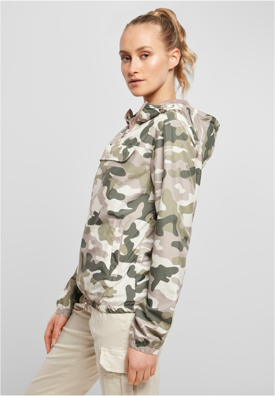 Ladies Camo Pull Over Jacket