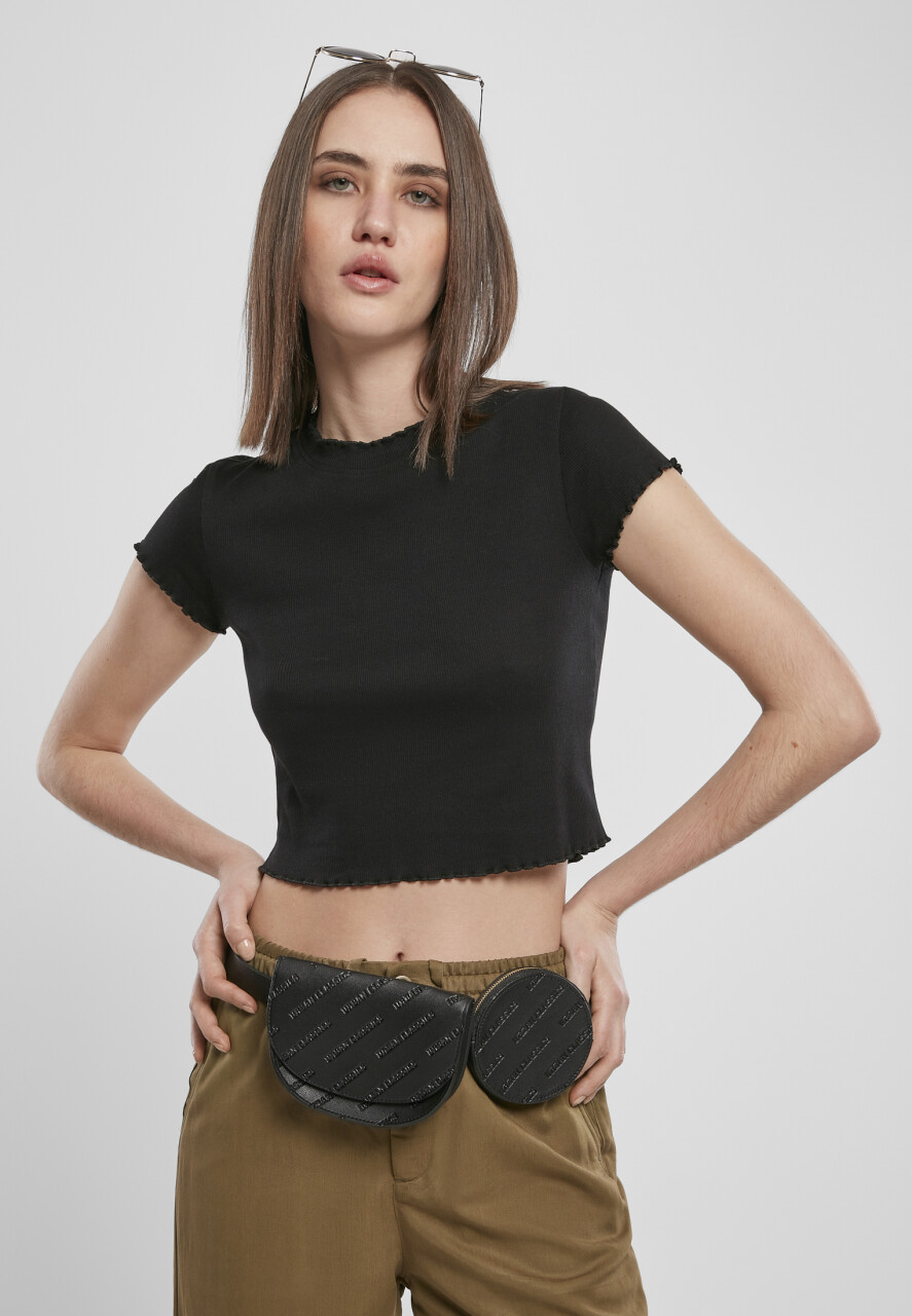 Ladies Cropped Rib Tee