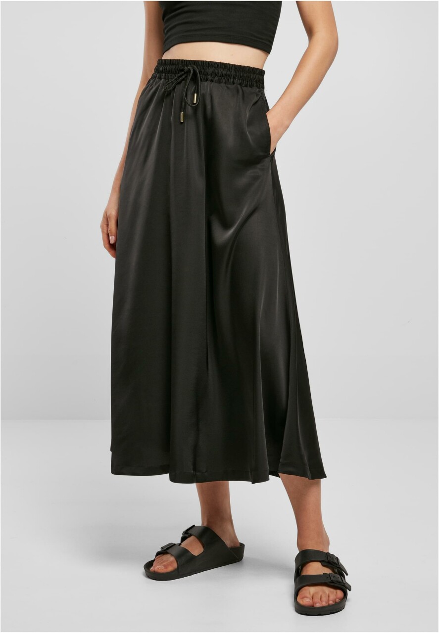 Ladies Satin Midi Skirt