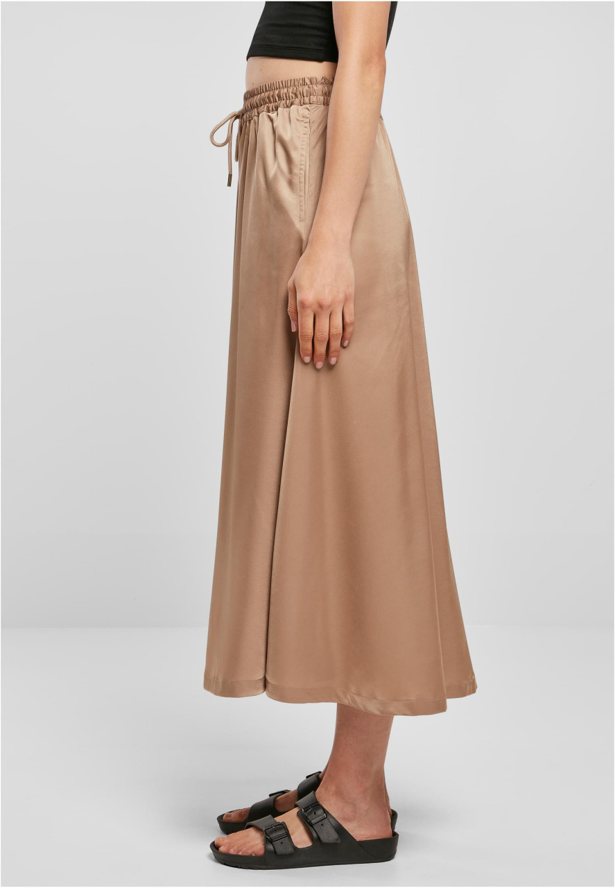 Ladies Satin Midi Skirt