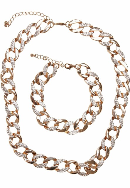 Basic Diamond Necklace And Bracelet Set