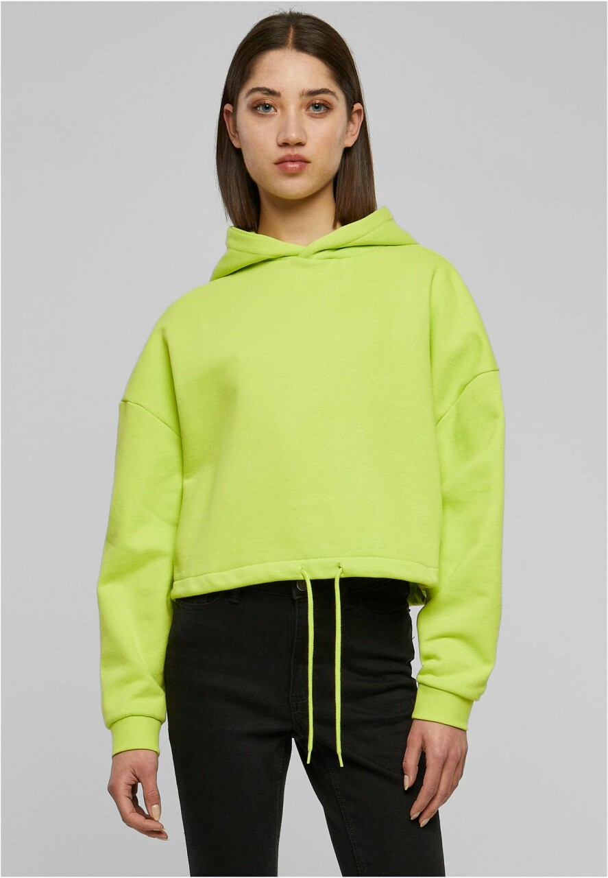 Ladies Cropped Oversized Hoodie