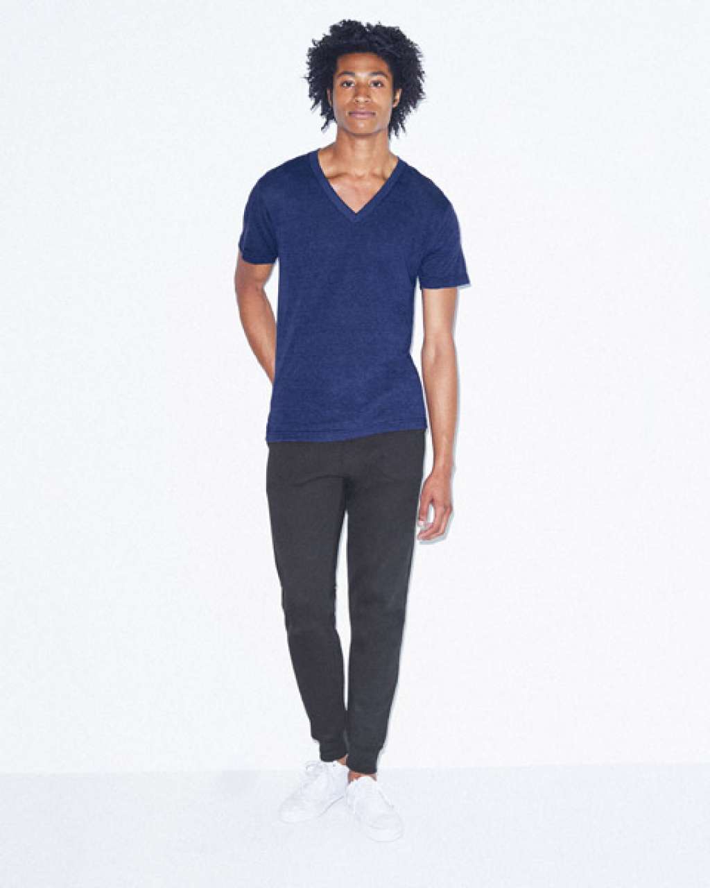 UNISEX TRI-BLEND RÖVID UJJÚ V-NYAKÚ PÓLÓ