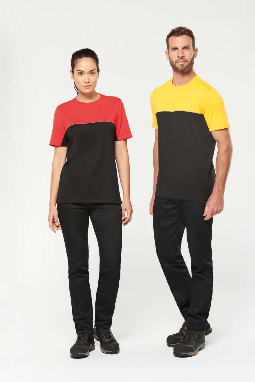 UNISEX ECO-FRIENDLY SHORT SLEEVE TWO-TONE T-SHIRT