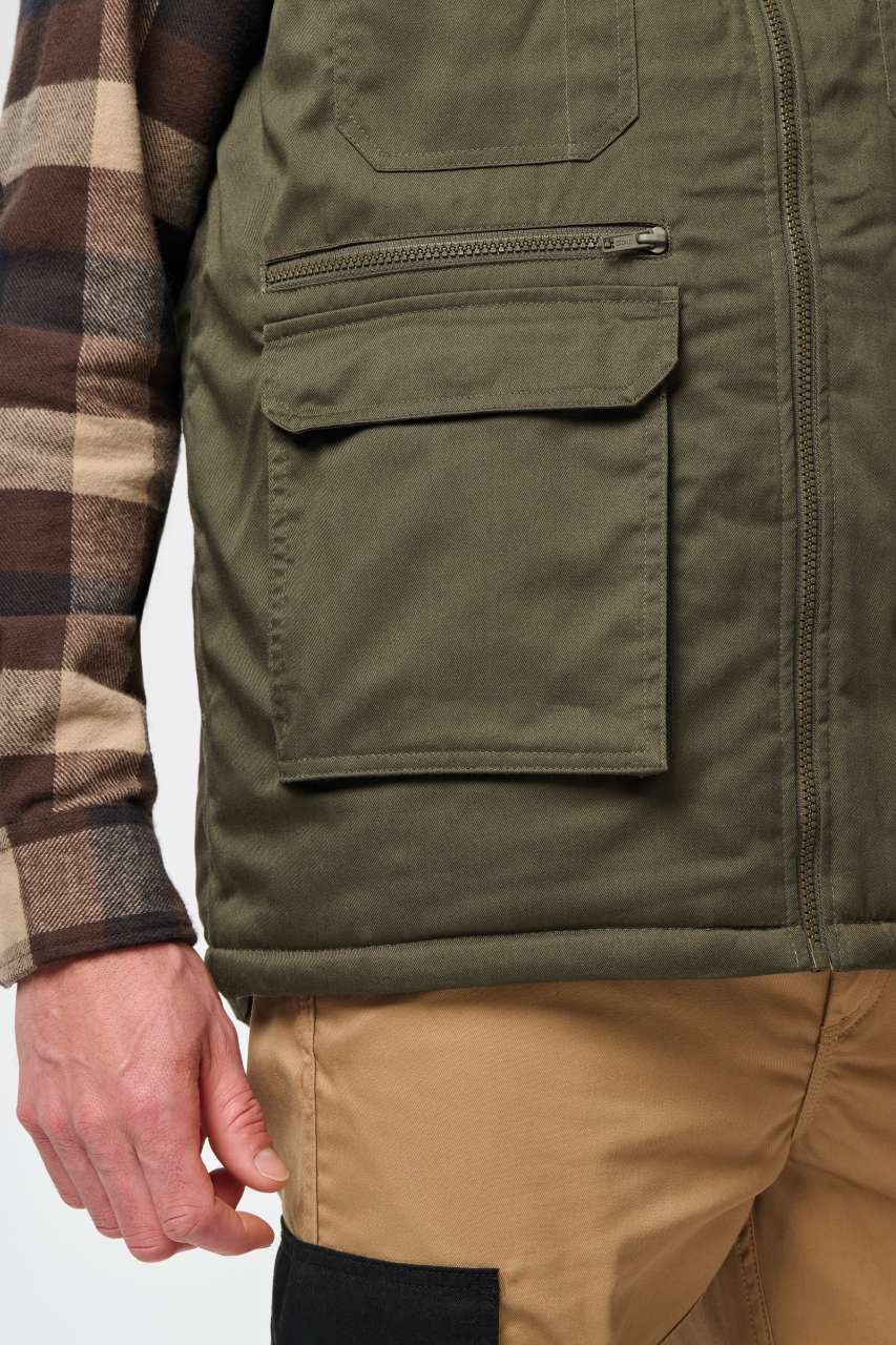 UNISEX PADDED MULTI-POCKET POLYCOTTON VEST
