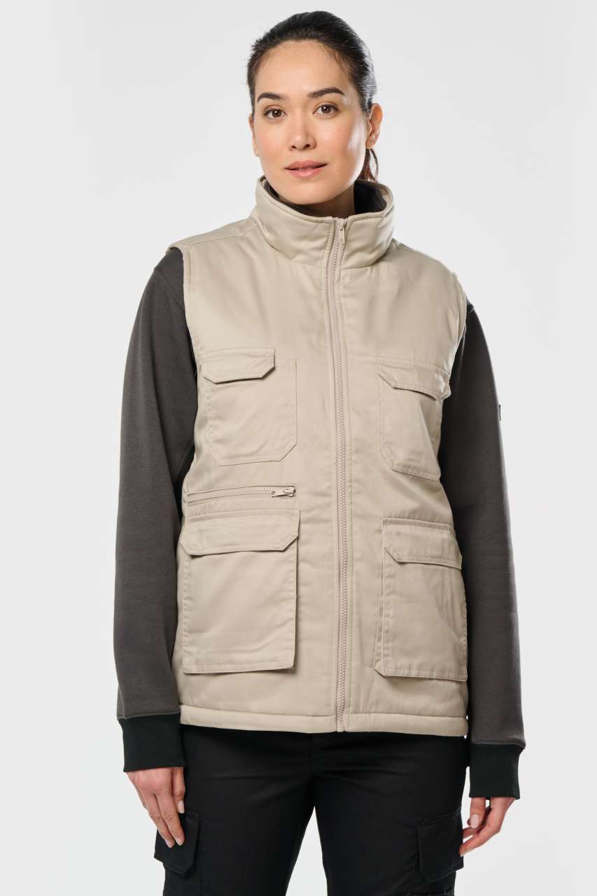 UNISEX PADDED MULTI-POCKET POLYCOTTON VEST