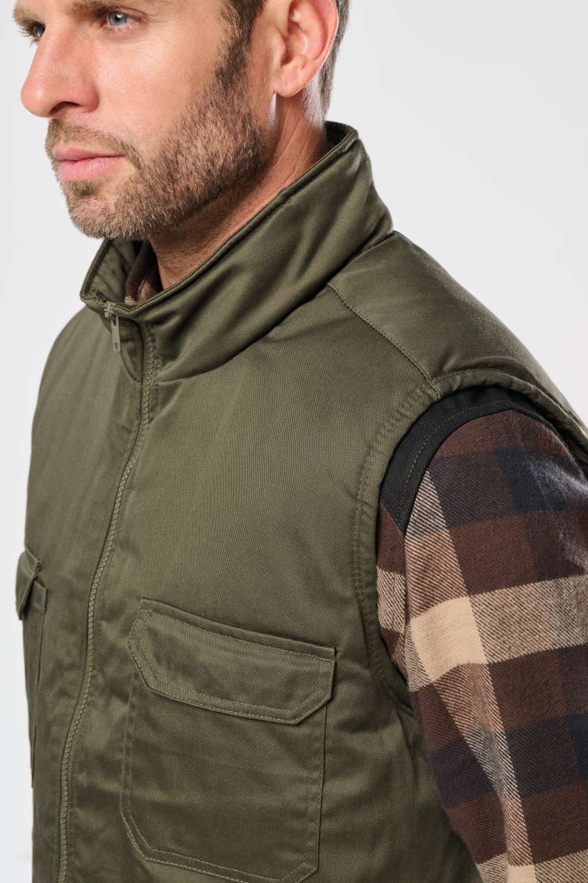 UNISEX PADDED MULTI-POCKET POLYCOTTON VEST