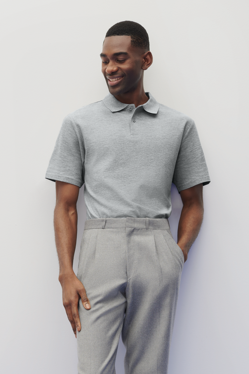 SOFTSTYLE® ADULT DOUBLE PIQUÉ POLO