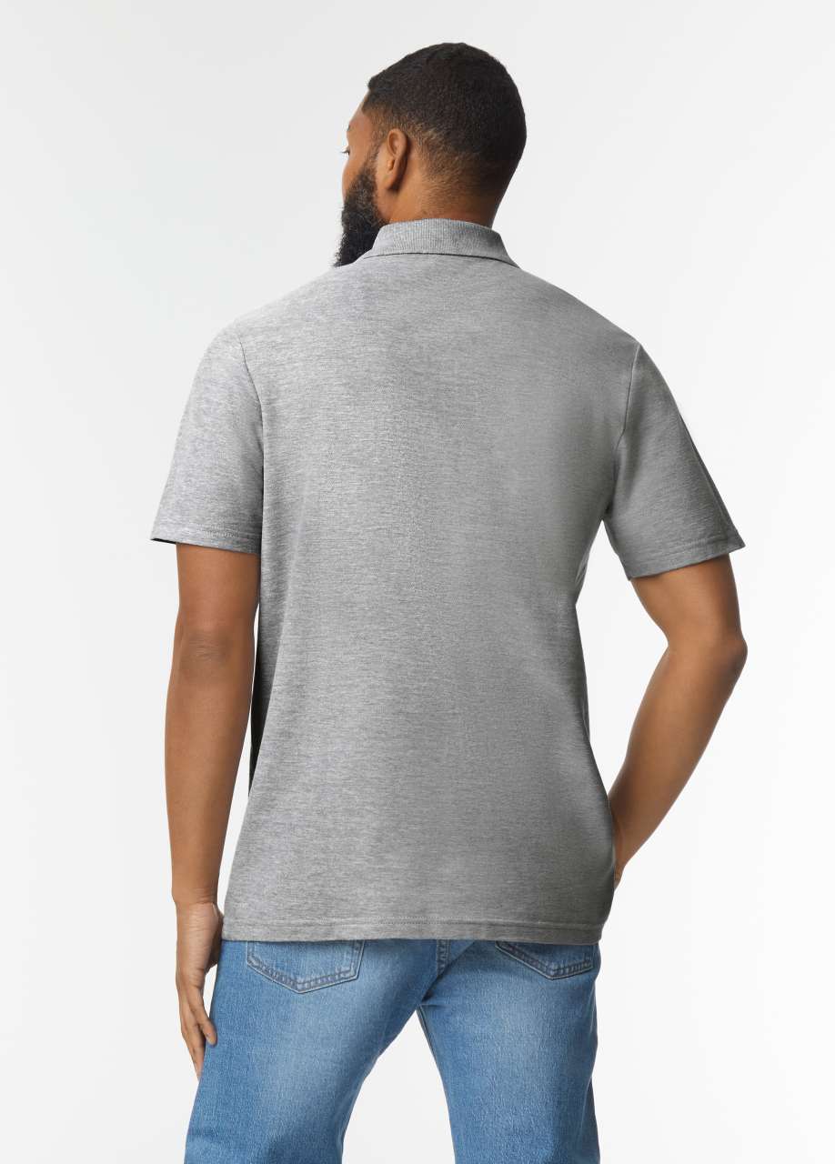 SOFTSTYLE® ADULT DOUBLE PIQUÉ POLO