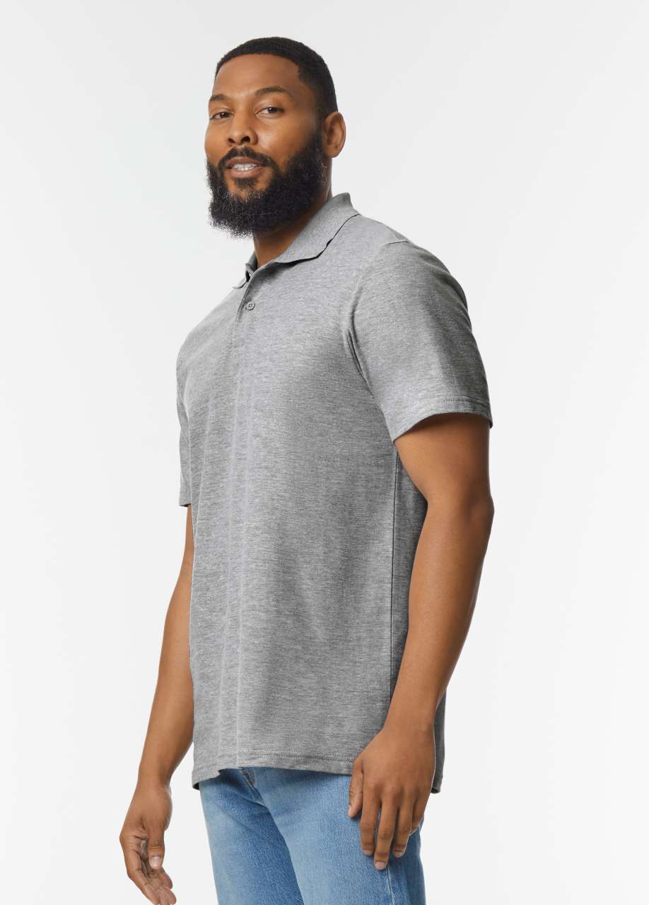 SOFTSTYLE® ADULT DOUBLE PIQUÉ POLO