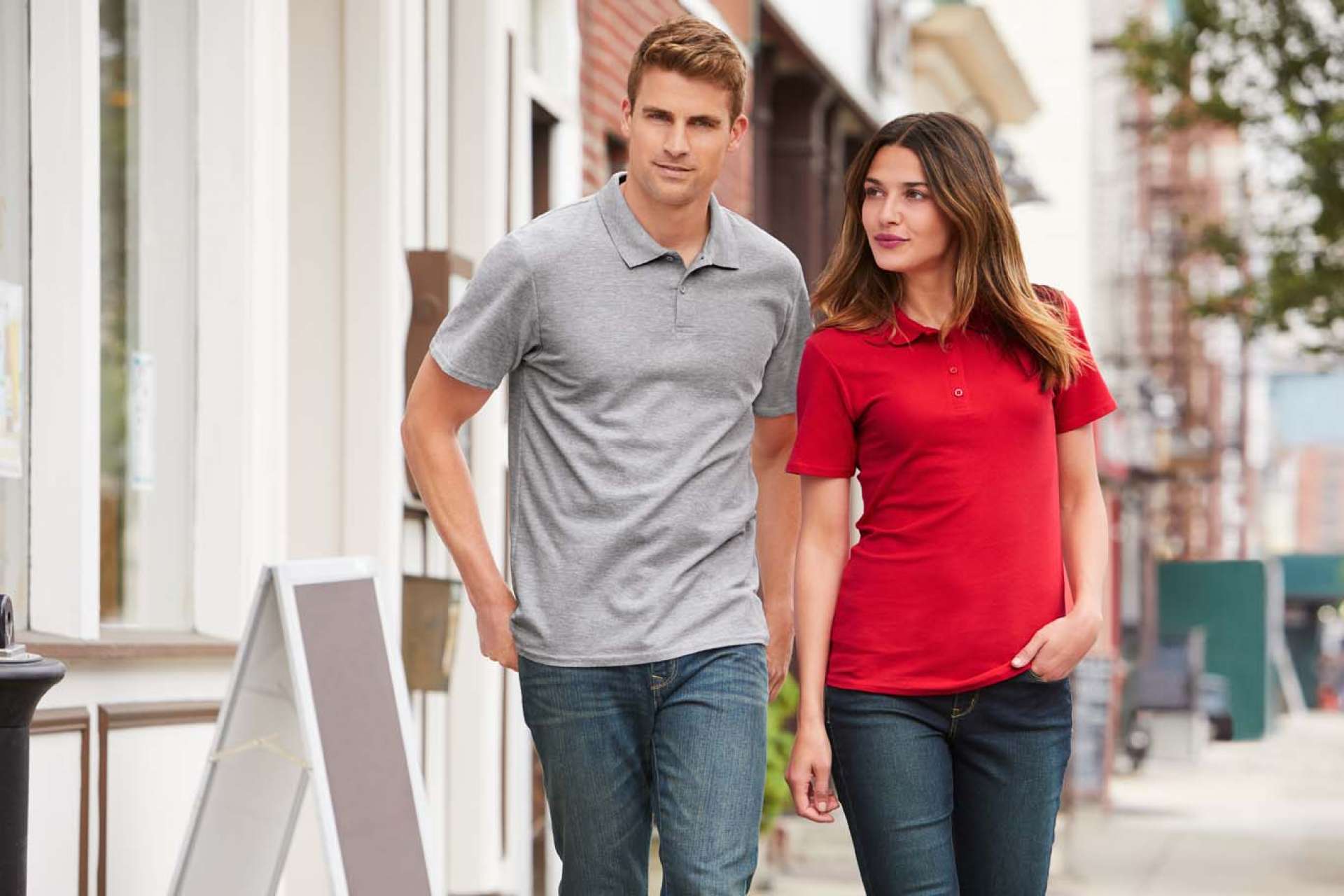 SOFTSTYLE® ADULT DOUBLE PIQUÉ POLO