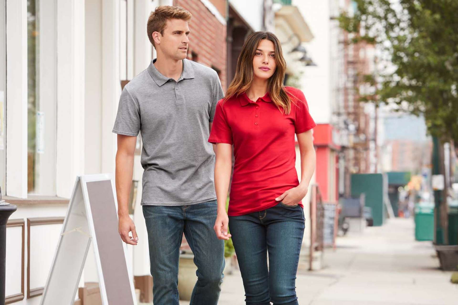 SOFTSTYLE® ADULT DOUBLE PIQUÉ POLO