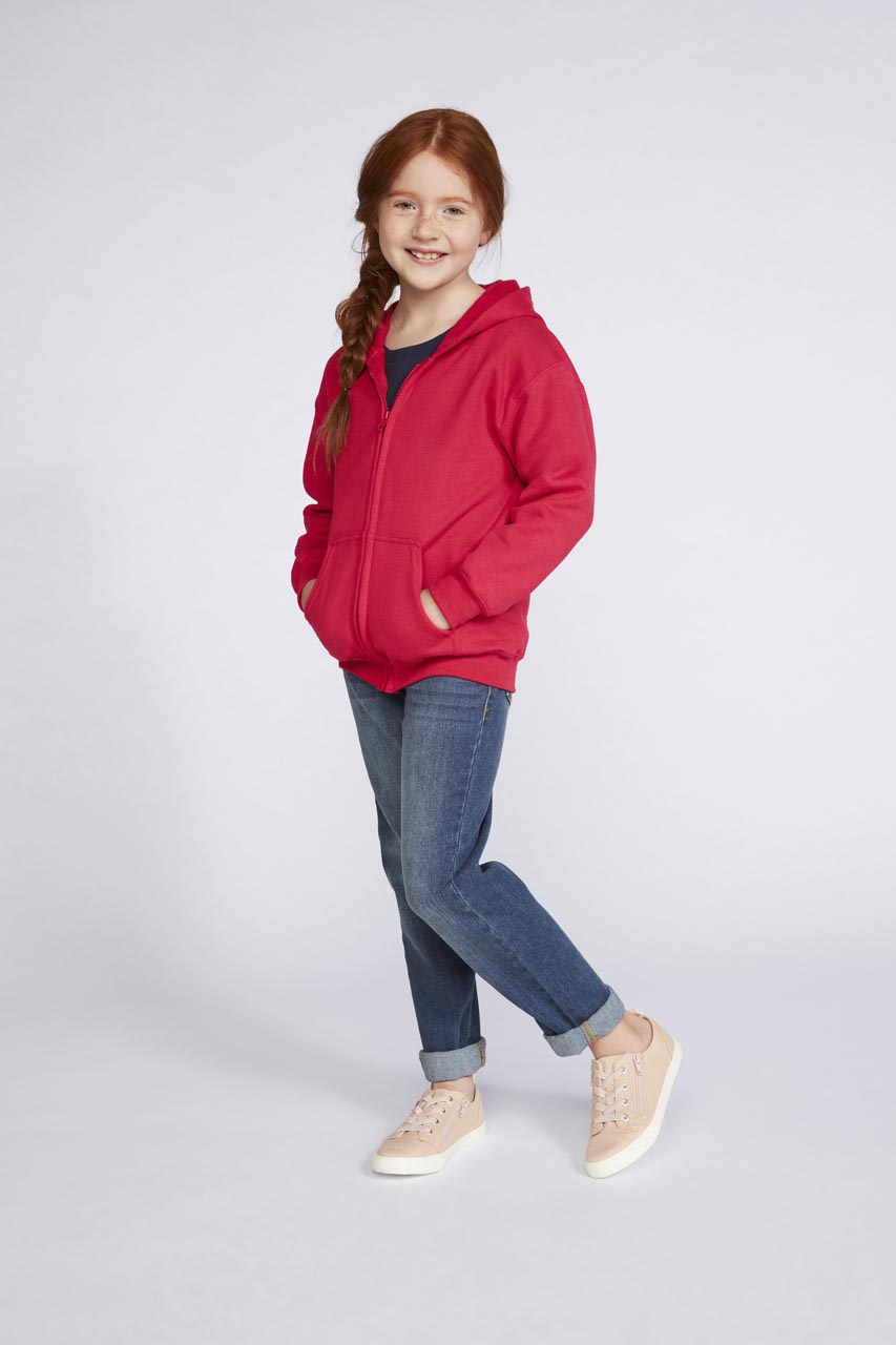 HEAVY BLEND™ YOUTH FULL ZIP HOODED SWEATSHIRT