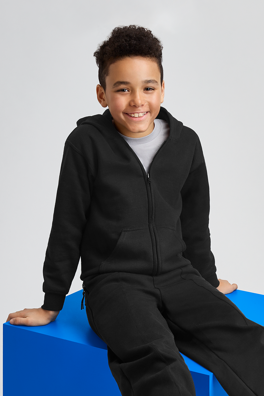 HEAVY BLEND™ YOUTH FULL ZIP HOODED SWEATSHIRT