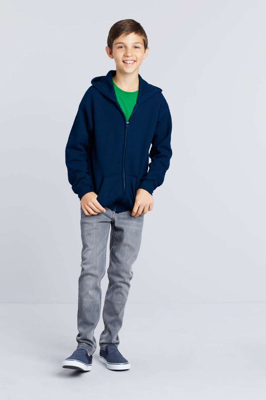 HEAVY BLEND™ YOUTH FULL ZIP HOODED SWEATSHIRT