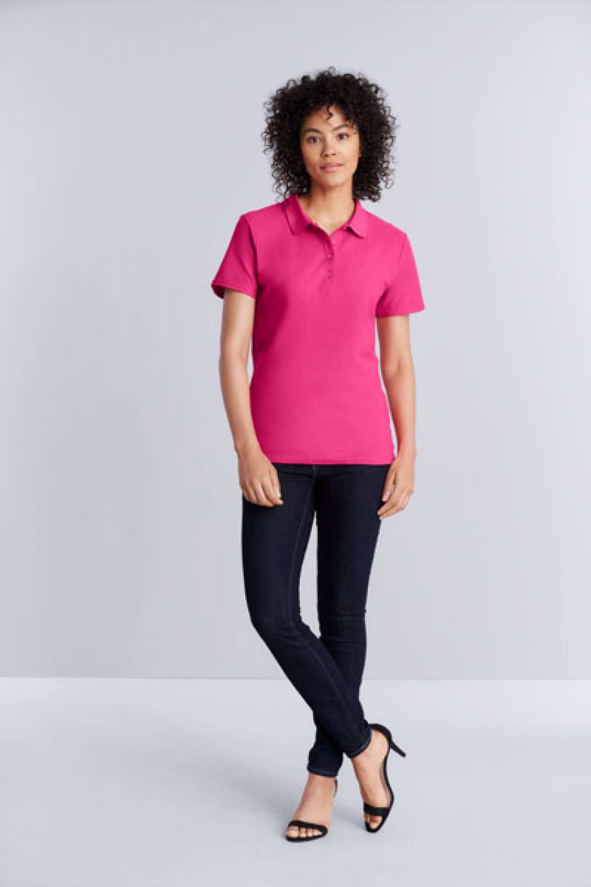 SOFTSTYLE® LADIES' DOUBLE PIQUÉ POLO