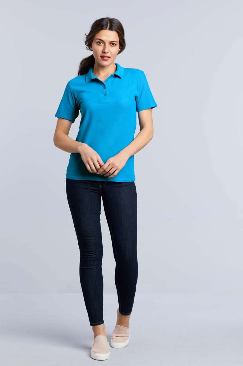 SOFTSTYLE® LADIES' DOUBLE PIQUÉ POLO