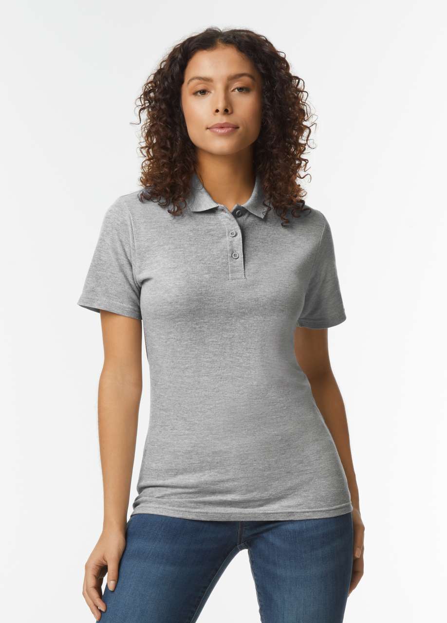 SOFTSTYLE® LADIES' DOUBLE PIQUÉ POLO