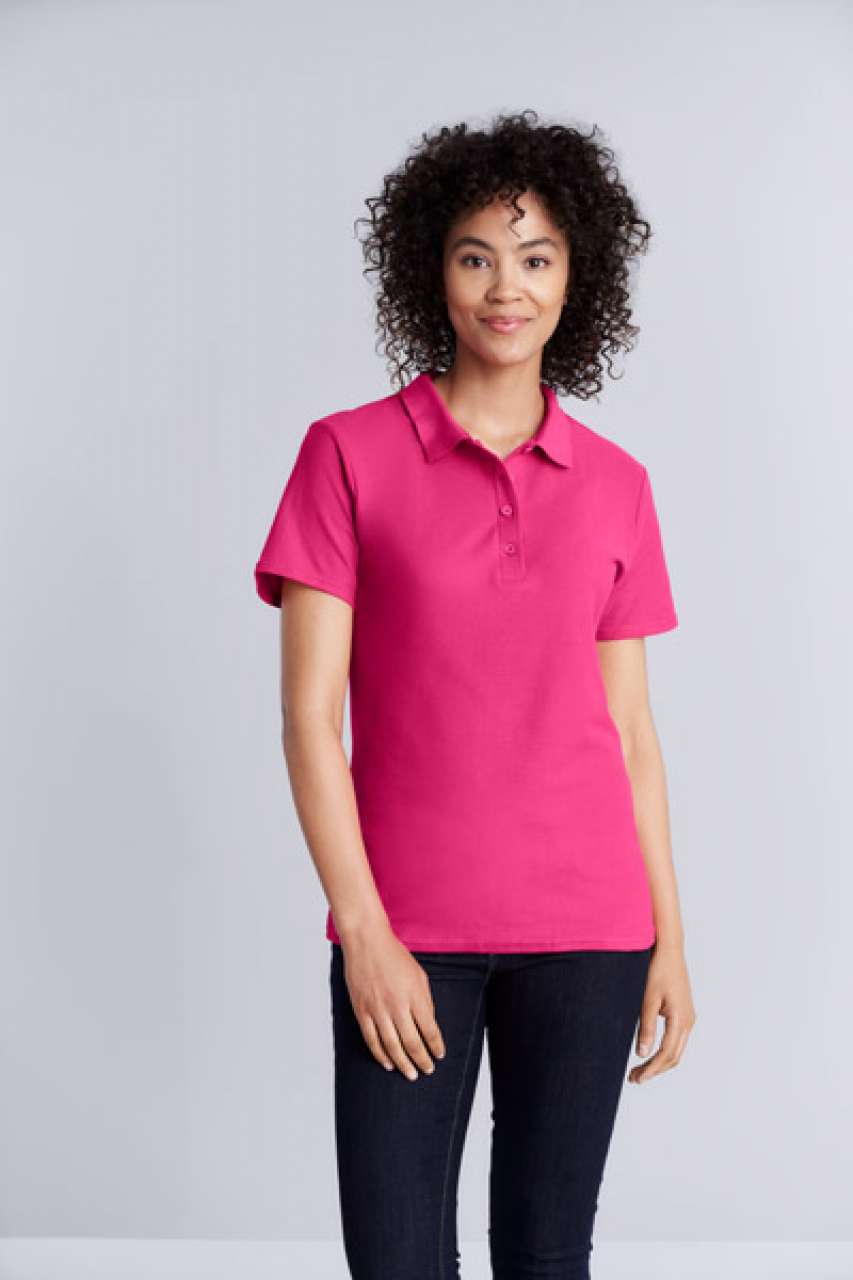 SOFTSTYLE® LADIES' DOUBLE PIQUÉ POLO