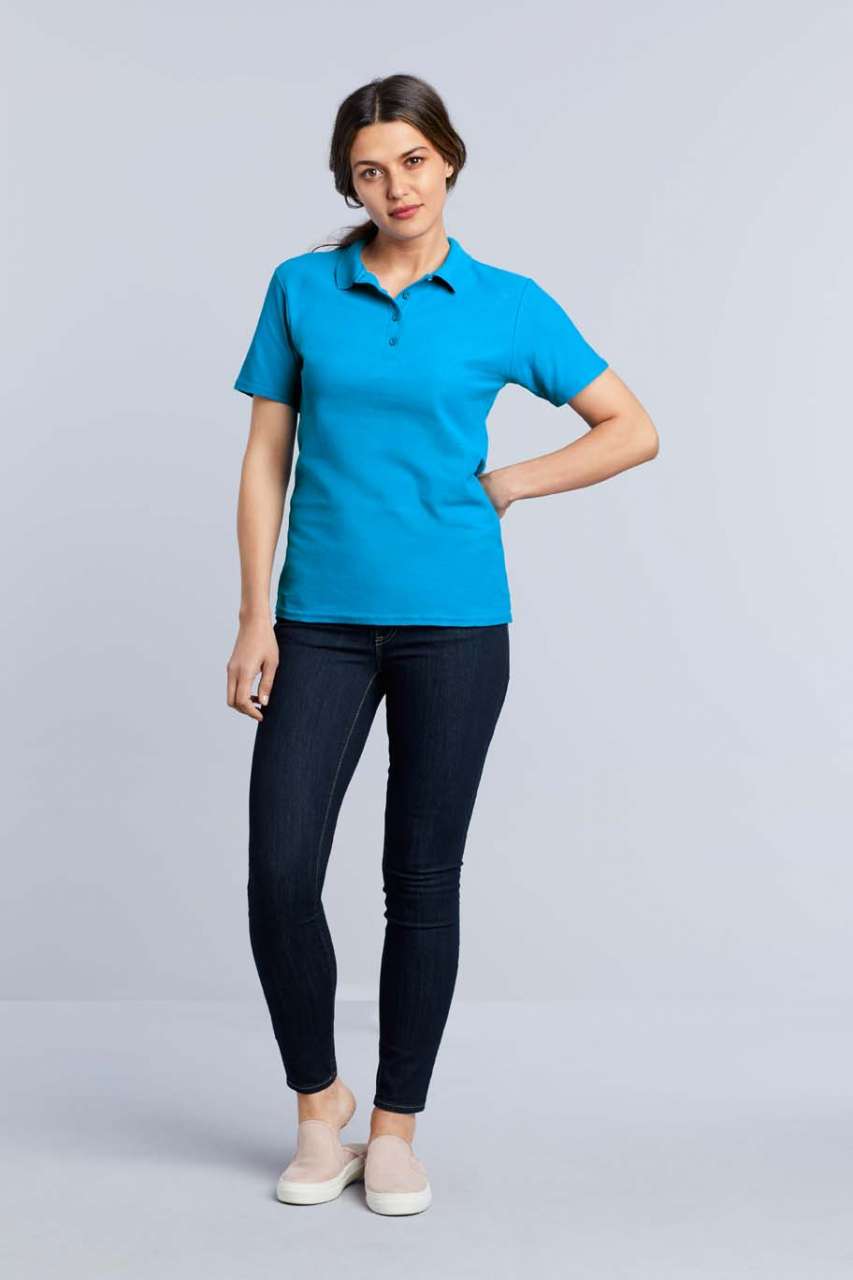 SOFTSTYLE® LADIES' DOUBLE PIQUÉ POLO