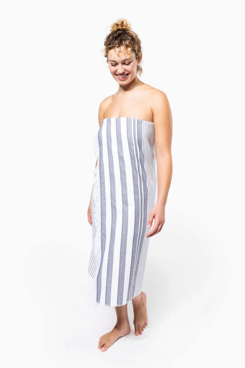 STRIPED FRINGED FOUTA