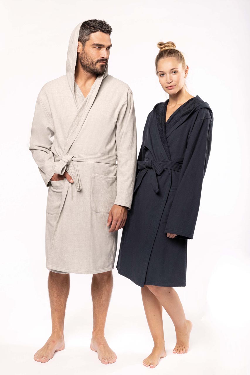 ORGANIC HOODED BATHROBE