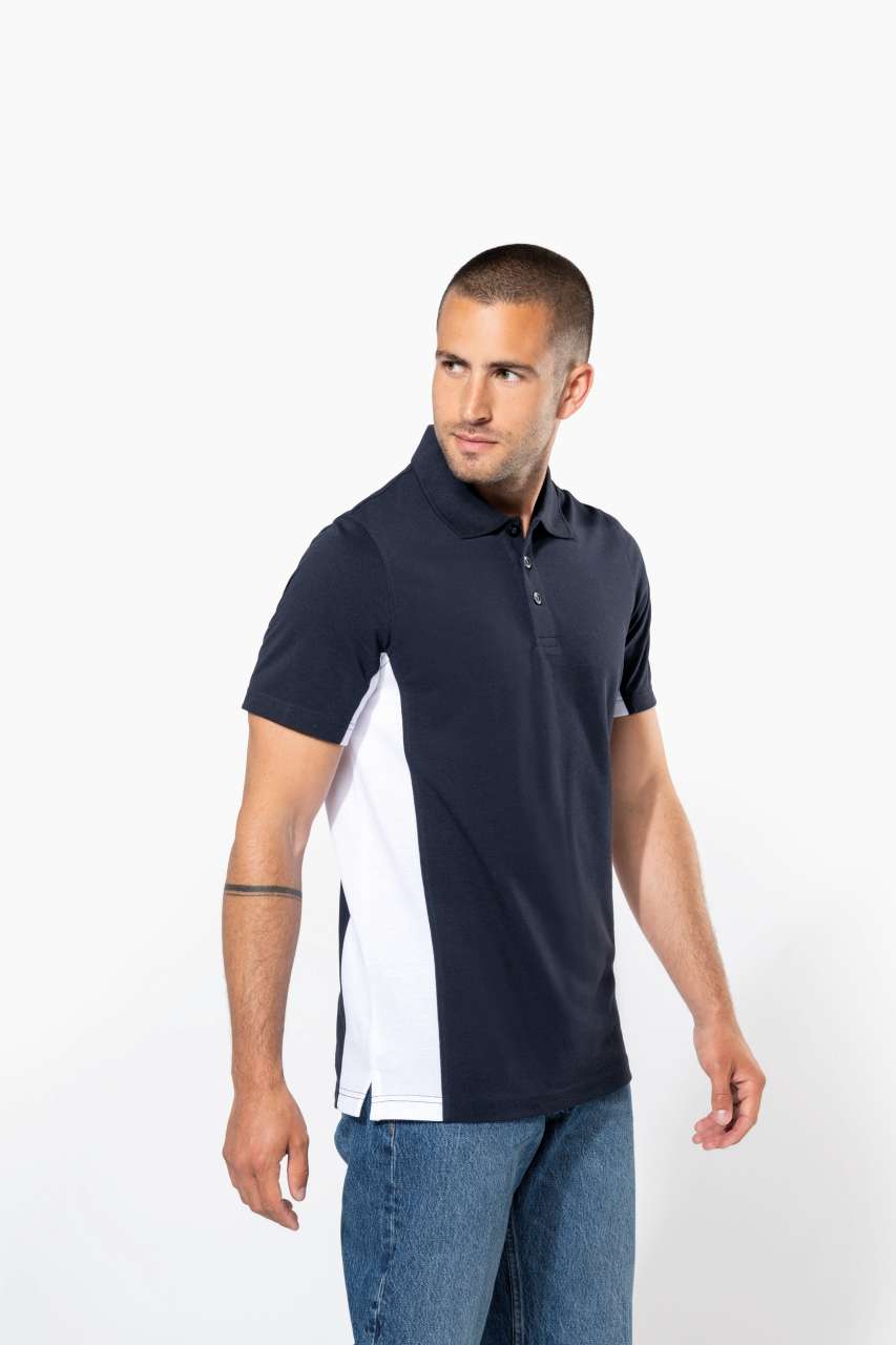 FLAG - SHORT-SLEEVED TWO-TONE POLO SHIRT