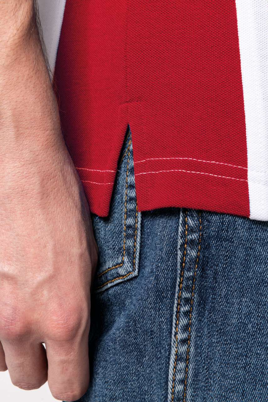 FLAG - SHORT-SLEEVED TWO-TONE POLO SHIRT