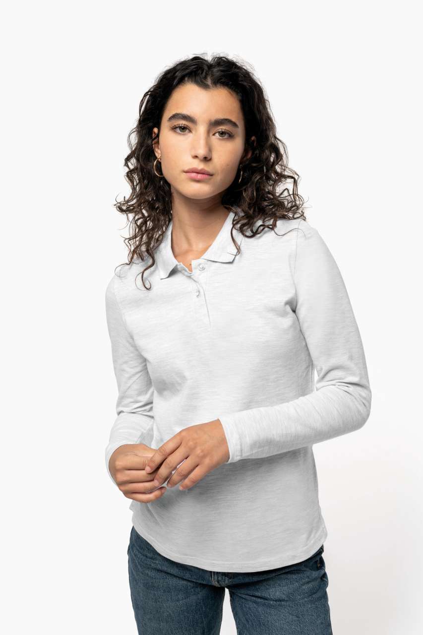 LADIES' LONG-SLEEVED POLO SHIRT