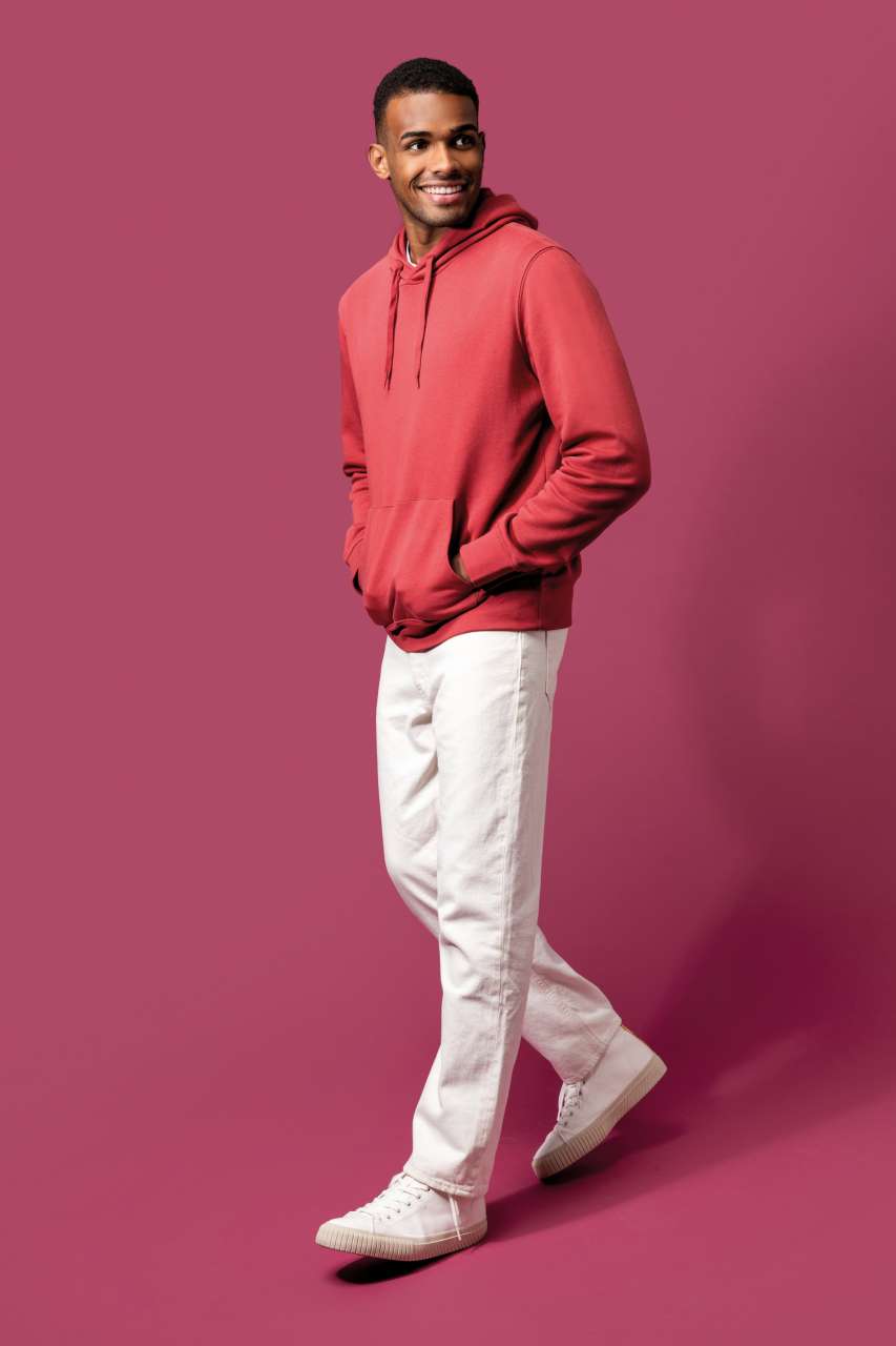 FÉRFI KÖRNYEZETBARÁT KAPUCNIS PULÓVER