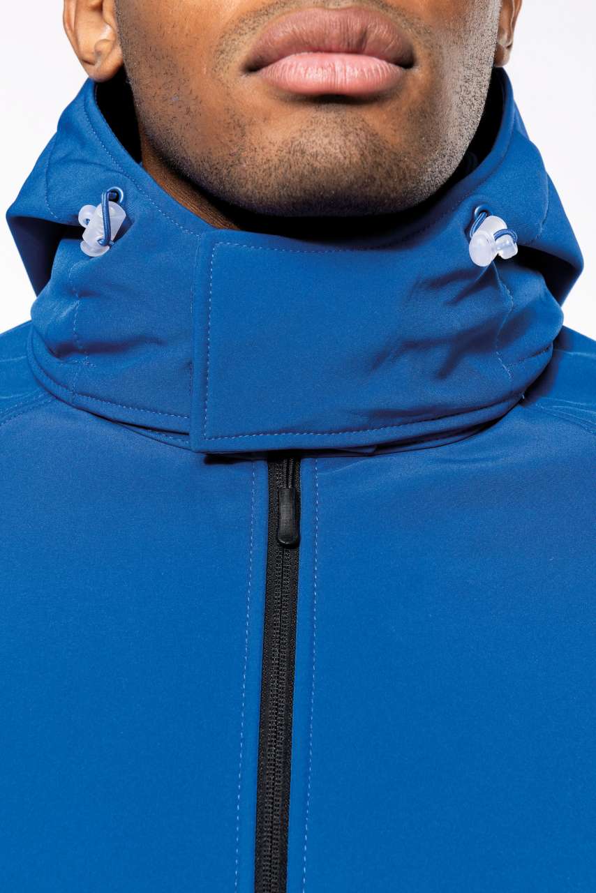 MEN'S DETACHABLE HOODED SOFTSHELL JACKET