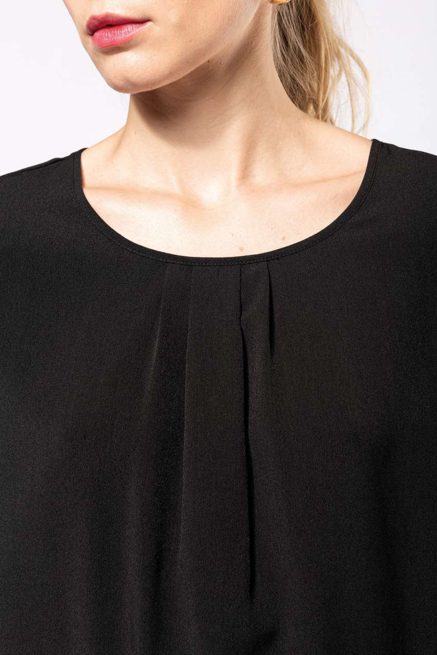 LADIES' LONG-SLEEVED CREPE BLOUSE