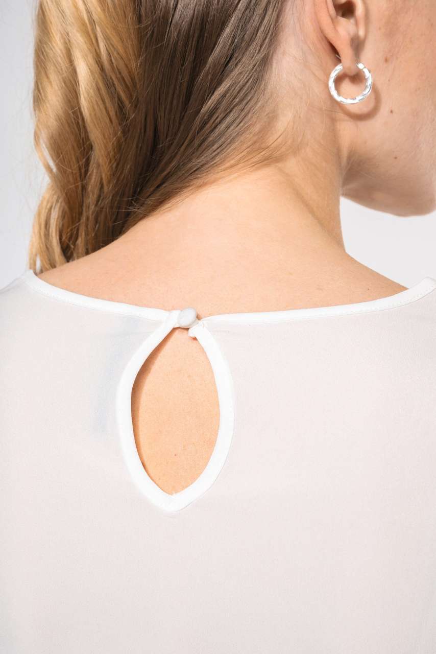 LADIES' LONG-SLEEVED CREPE BLOUSE