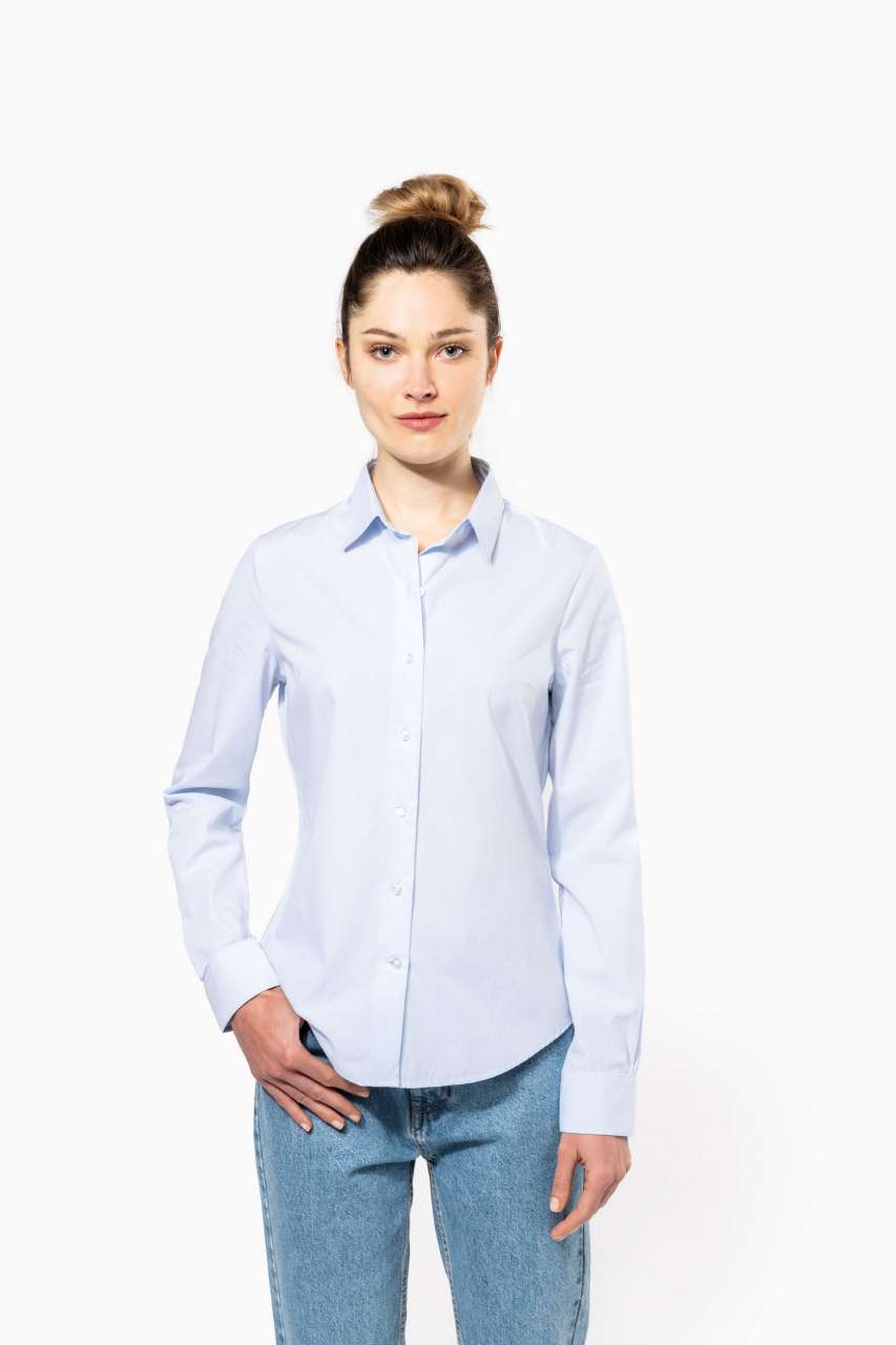 LADIES’ LONG-SLEEVED COTTON POPLIN SHIRT