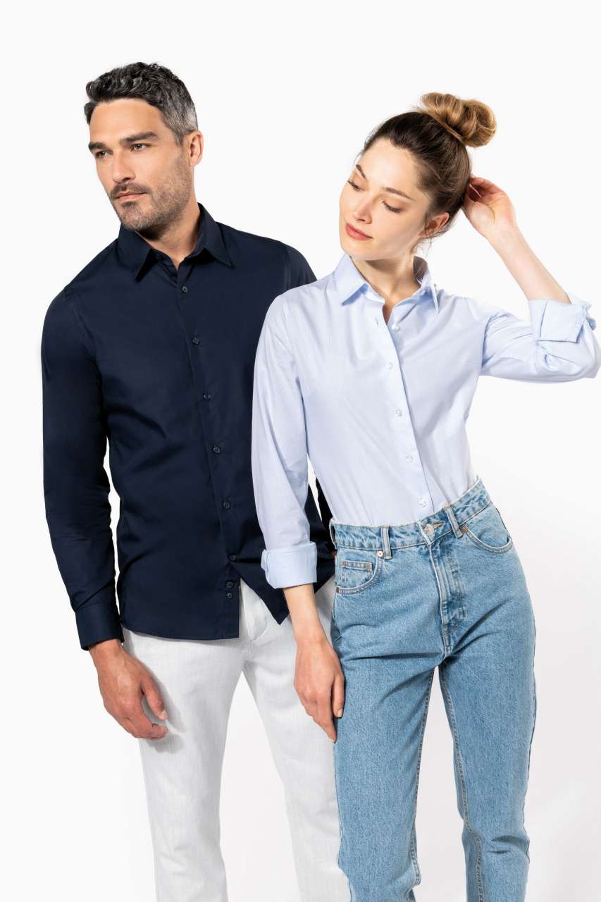 MEN’S LONG-SLEEVED COTTON POPLIN SHIRT