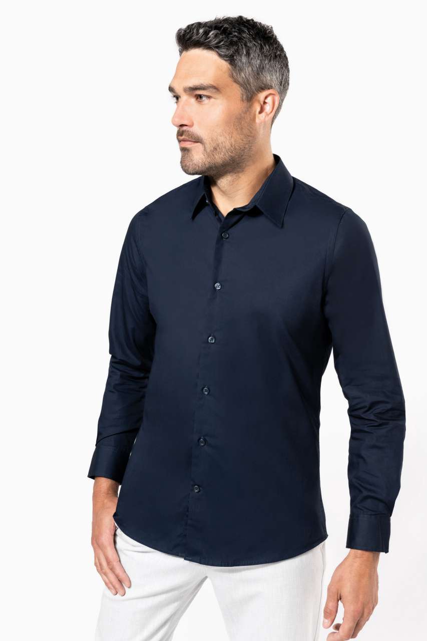 MEN’S LONG-SLEEVED COTTON POPLIN SHIRT