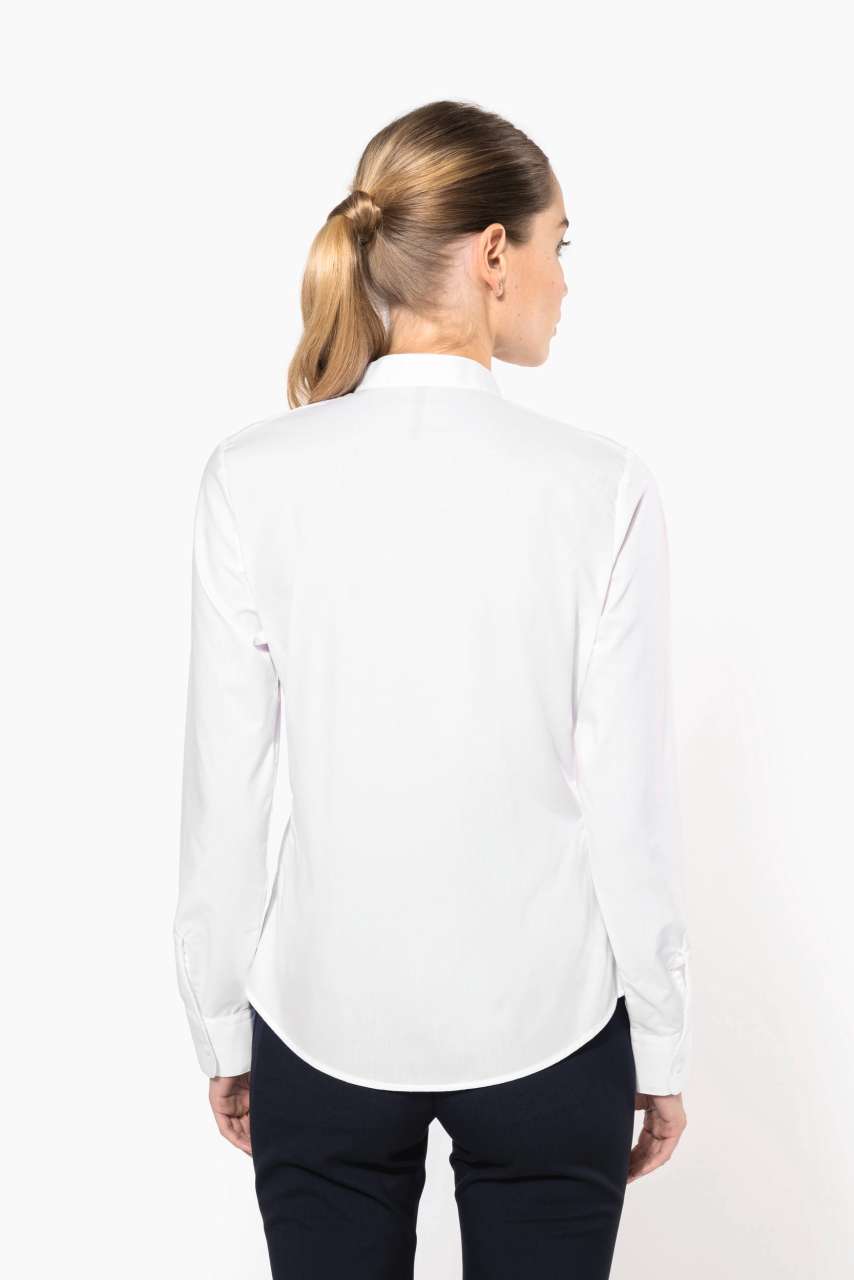 LADIES' LONG-SLEEVED MANDARIN COLLAR SHIRT