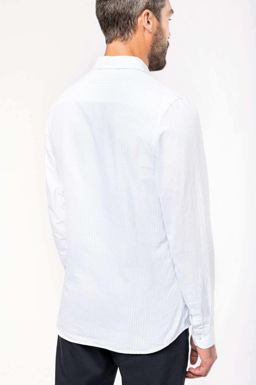 LONG-SLEEVED WASHED OXFORD COTTON SHIRT