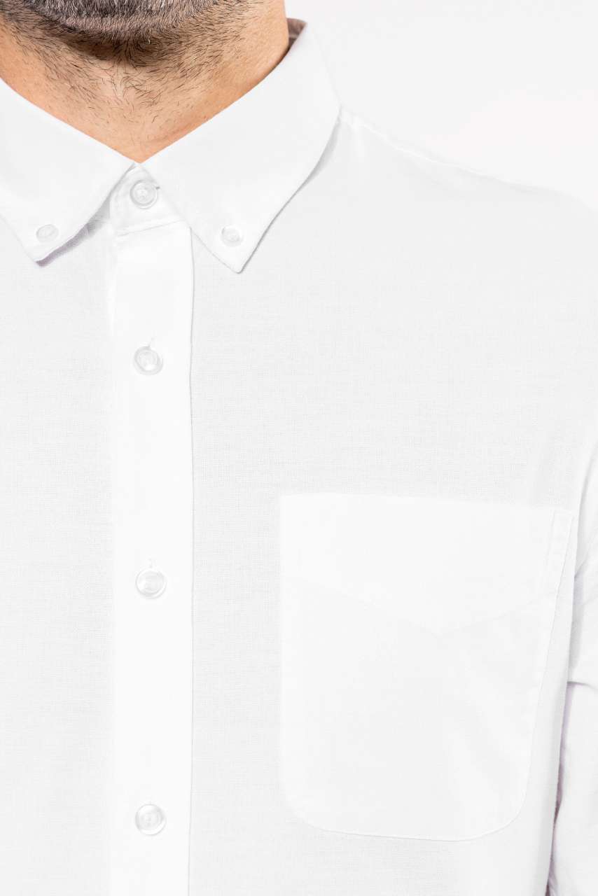 LONG-SLEEVED WASHED OXFORD COTTON SHIRT