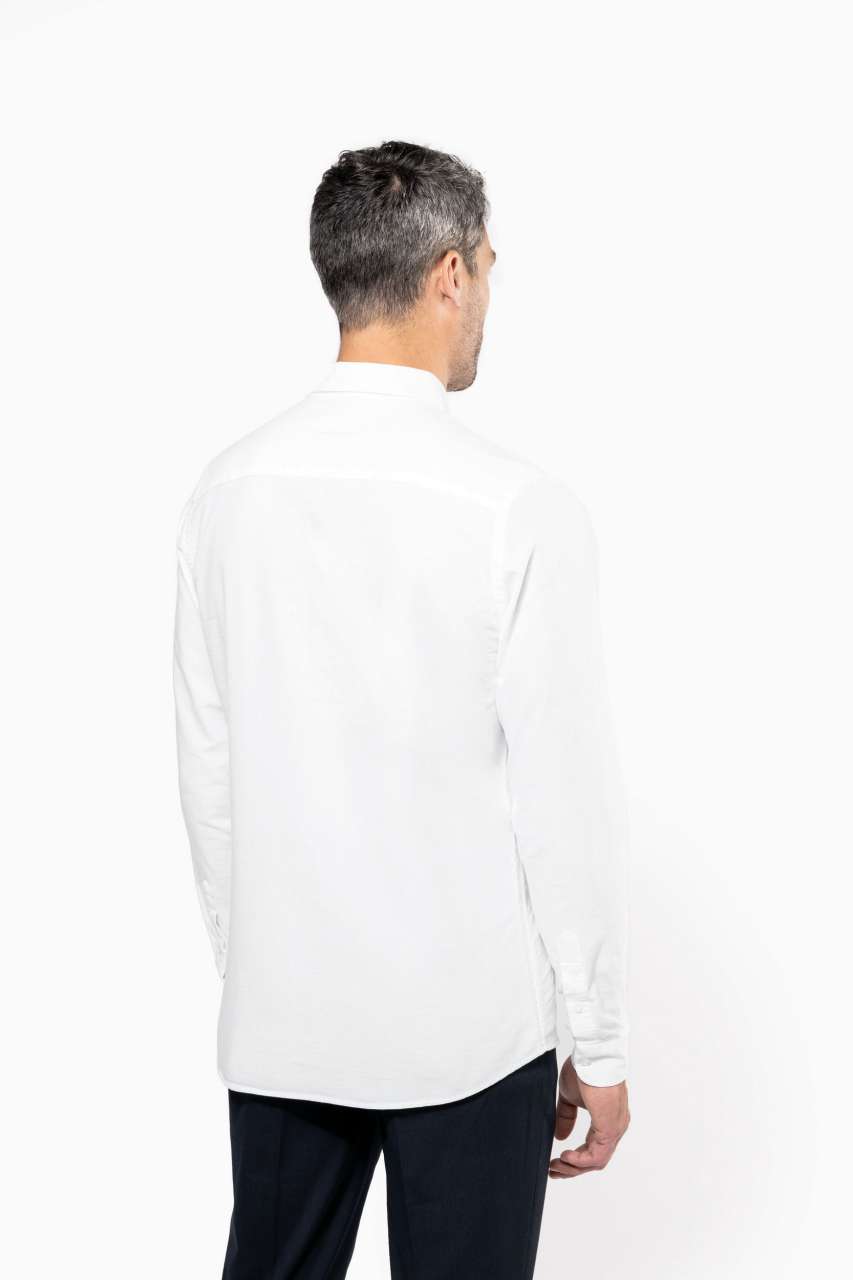 LONG-SLEEVED WASHED OXFORD COTTON SHIRT