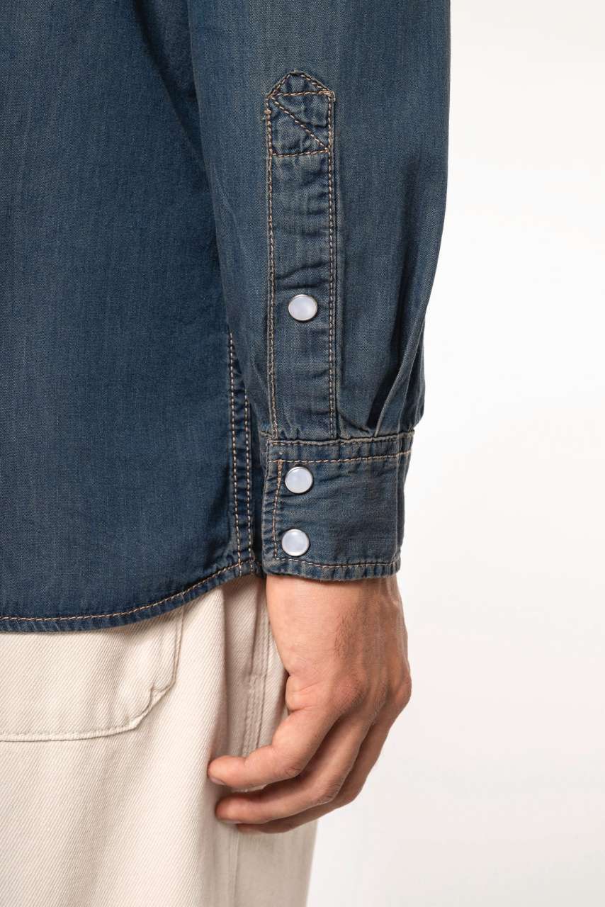 MEN'S LONG-SLEEVED DENIM SHIRT